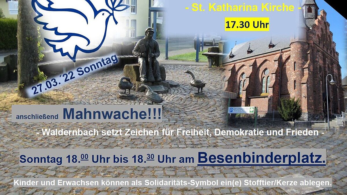 Friedensgebet und Mahnwache in Waldernbach