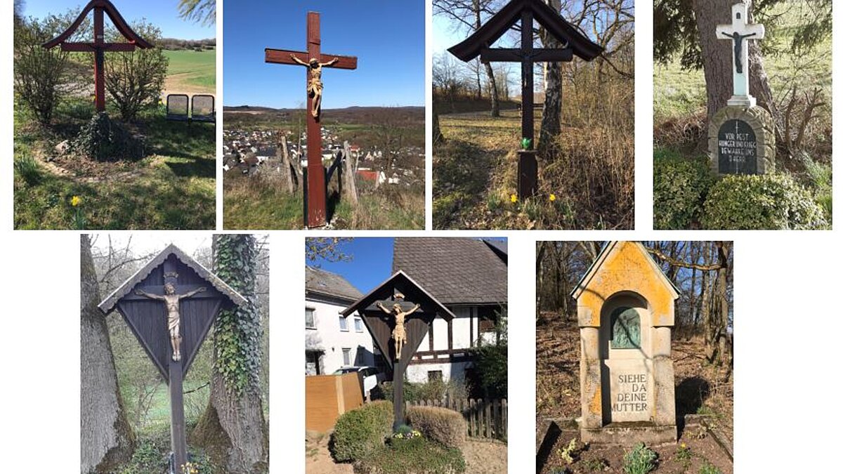 In unserem Kirchort Winkels stehen viele Wegkreuze