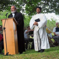 Ökumenischer Gottesdienst am "Dicke Baam" gefeiert.