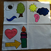 Kommunionkinder gestalten Hungertuch